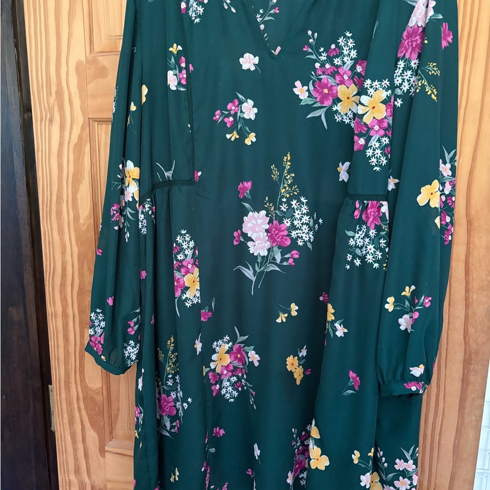 Floral Green Dress